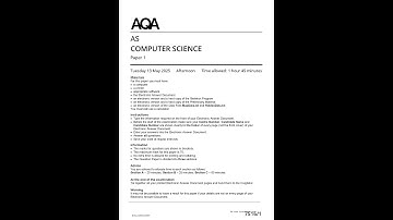 Combined 2025 AQA As Computer Science Paper 1 Question Paper And Mark Scheme 7516 1