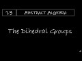 Abstract Algebra - 1.3 The Dihedral Groups