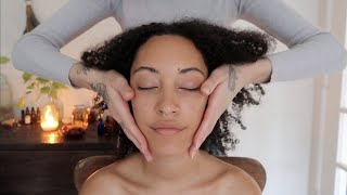 ASMR relaxing head & face massage with a follower/subscriber (soft spoken) screenshot 4
