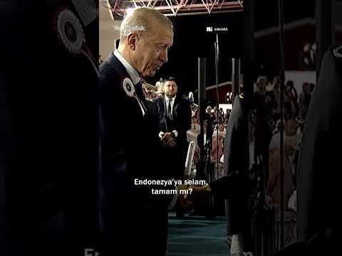 Cumhurbaşkanı Erdoğan ve Endonezyalı Komiser arasında gülümseten diyalog