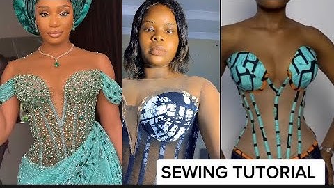 How to sew a TRANSPARENT CORSET with deep V neckline