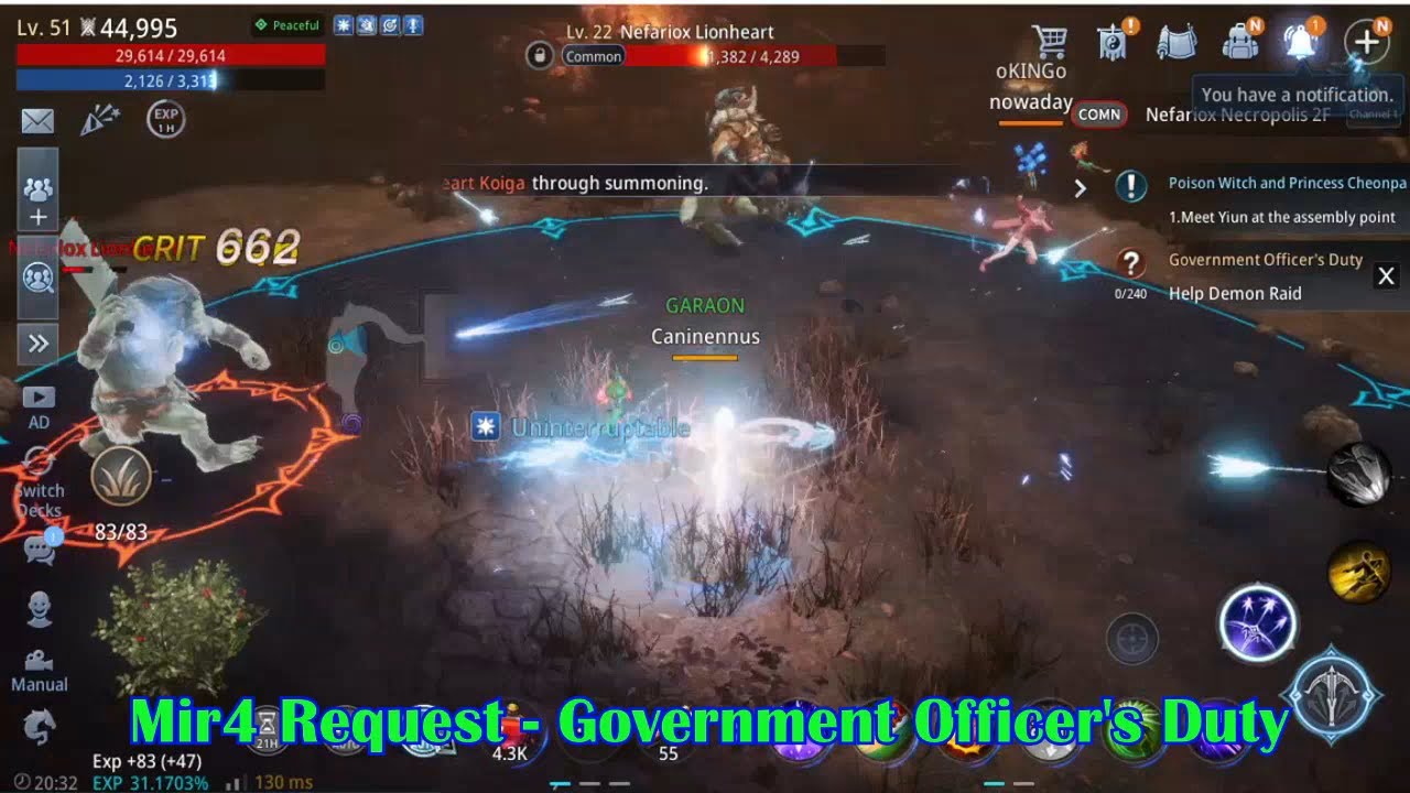 Mir4 Request Government Officer's Duty YouTube