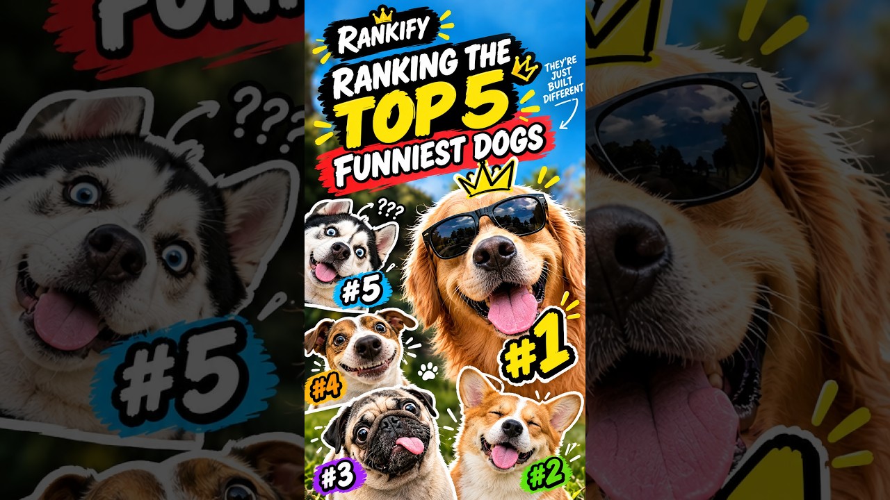 🏆 Ranking the Top 5 Funniest Dogs 😂🐶 #funnymoment #dogshorts #funny #viral