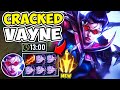 When Vayne gets full build at 13 minutes (and gets a Pentakill)