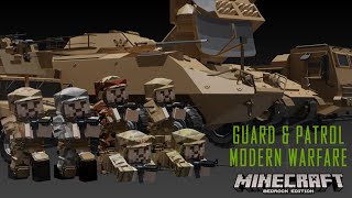 Guard & Patrol: Modern Warfare. Testing out Armored Vehicle & RPG. #minecraft_bedrock #minecraft