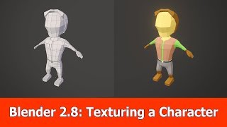 How to texture a low poly character with Blender 2.8