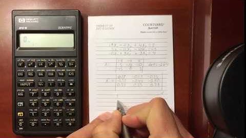 HP 20S Built In Program 4 - 3 x 3 Matrix