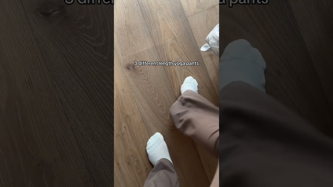 yay finally yoga pants that are long on me!! 