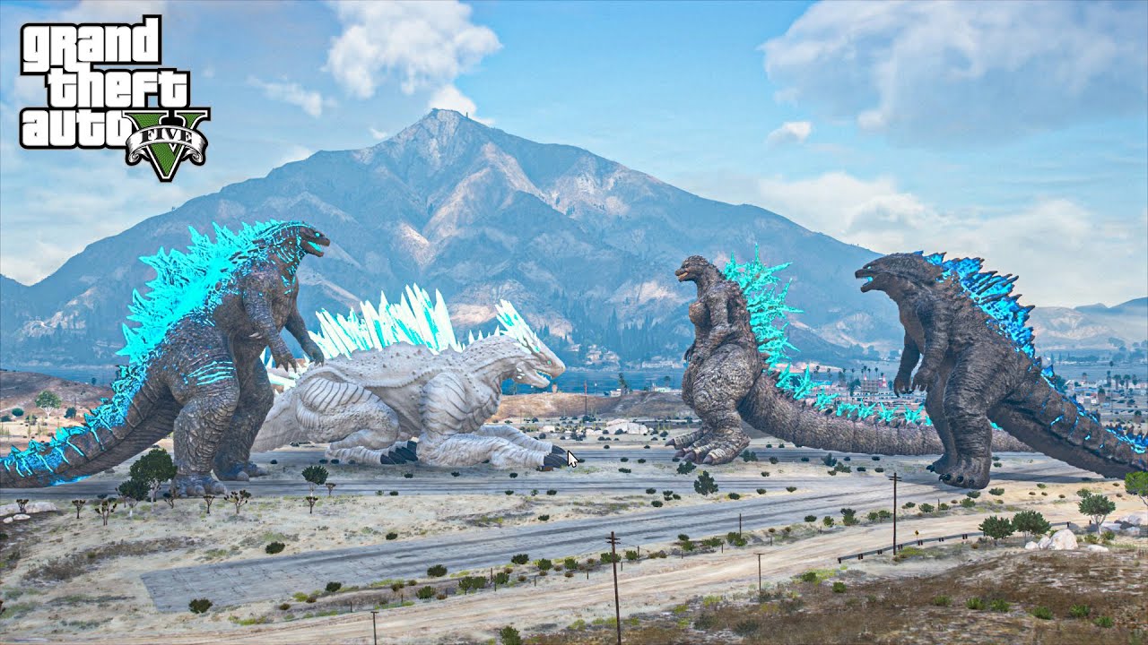 Godzilla 2024 and Shimo vs Godzilla Prime and Godzilla -1 | GTA 5