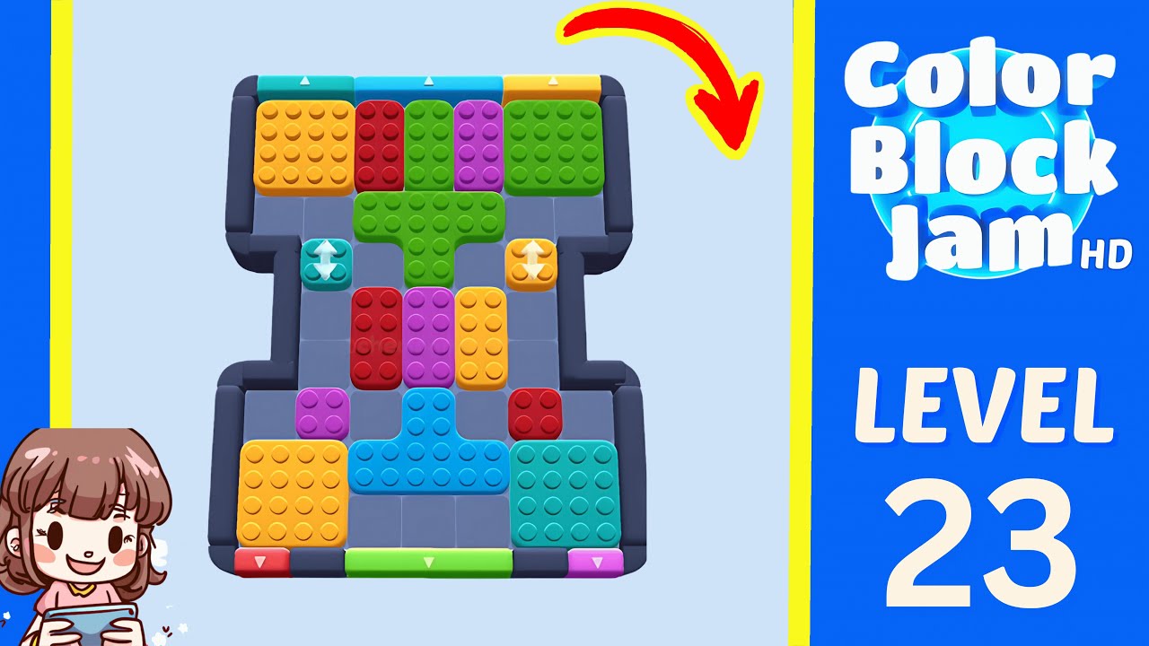 Color Block Jam Level 23 CherieGaming YouTube source opening frame