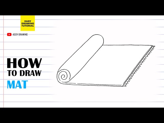 Mat drawing easy for kidsHow to draw MatEnglish alphab M for mat chatai  drawing easy  च स चटई  YouTube