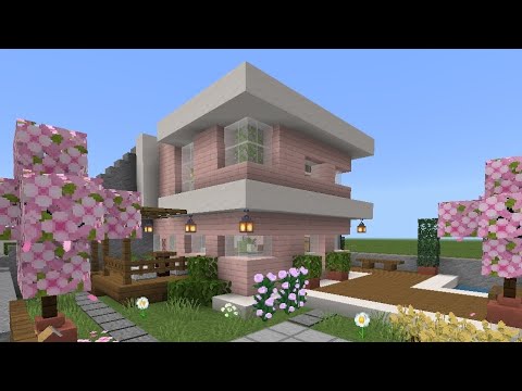 Model Casa Roz Minecraft CASA MODERNA ROSA NO MINECRAFT - YouTube