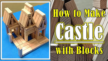 Jenga Tutorial #19: How to Make a Castle with Blocks: Jenga Castle (5 minute tutorial / No glue)