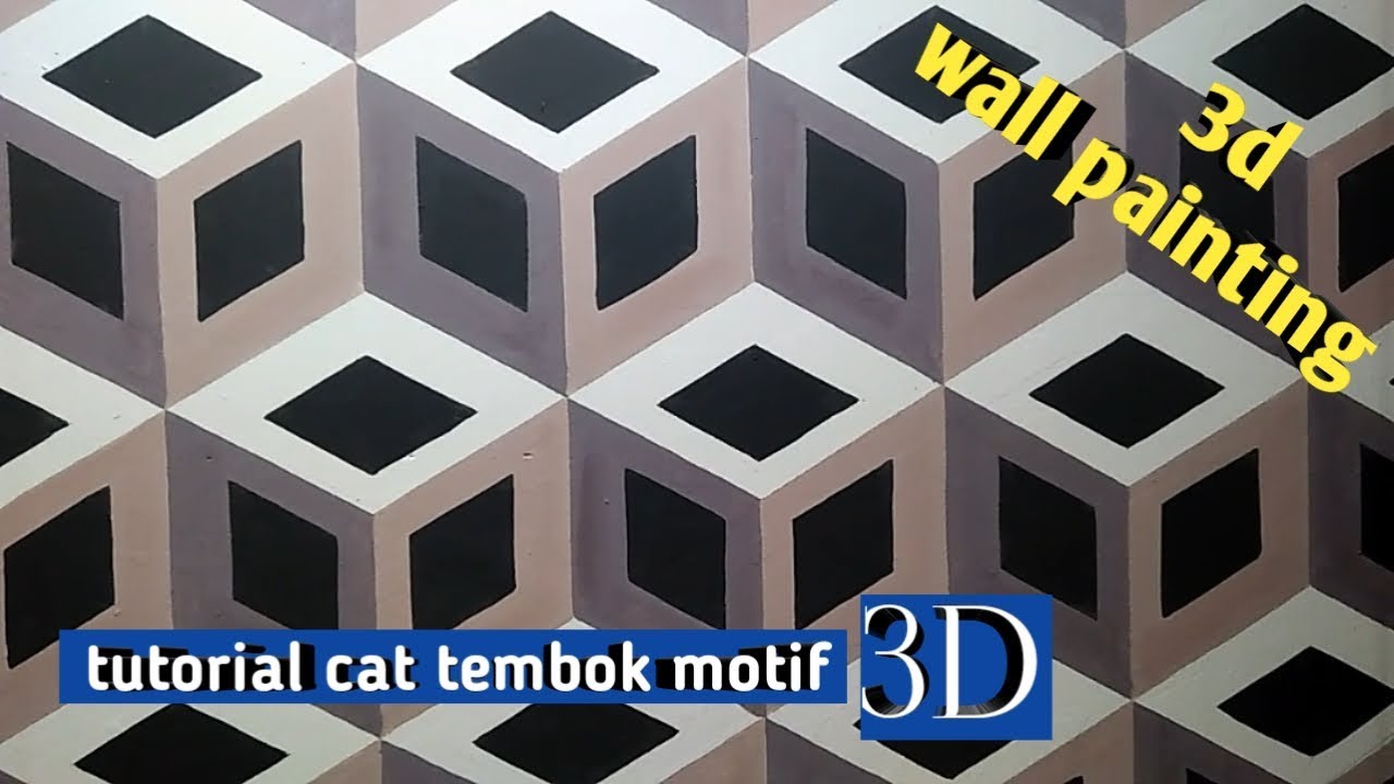 mural dinding motif  3d tutorial cat  tembok  motif  3d 3d 