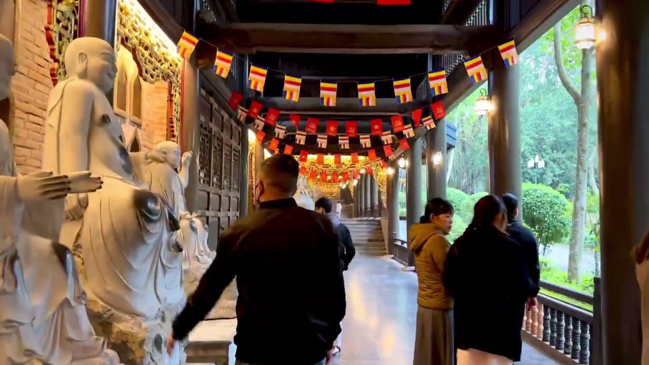 Walking Through Bai Dinh Pagoda’s Corridor