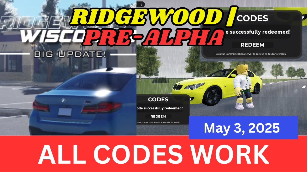 ALL Codes Work Ridgewood Pre alpha ROBLOX, May 3, 2025 - YouTube