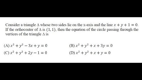 JEE Advanced 2021 | Mathematics Paper-I | Orthocenter of Triangle | Circumcircle