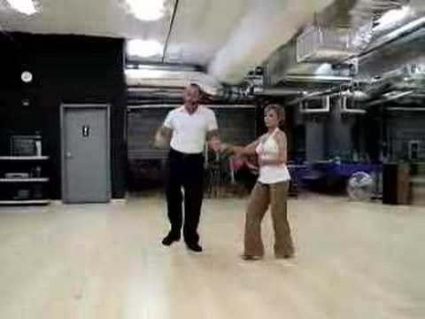 Mike and Sherry Dance Tricks One Foot Spin
