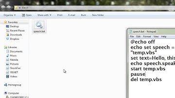 Batch Scripting - 14 - Speaking Batch File