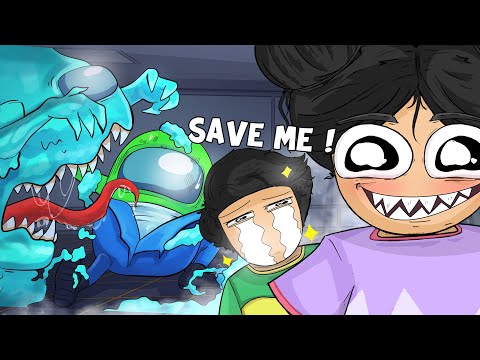 Among us with noobs
