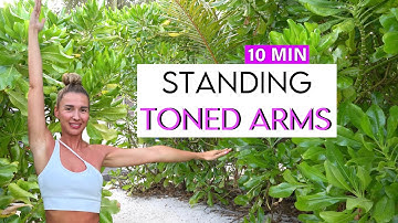 10 MIN STANDING TONED ARMS workout at home - No Repeat, No Equipment,  Burn Calories