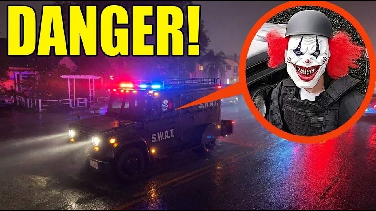 if you see clown police in a SWAT truck chasing you, RUN AWAY FAST!! (they are bad)
