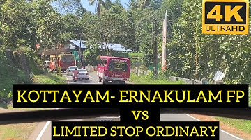 Kottayam  Ernakulam bus trip | Ksrtc Fast passenger vs private bus chasing  🔥