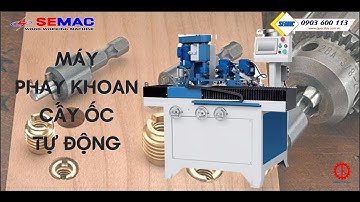 Máy phay vát + khoan + cấy ốc tự động | Máy khoan cấy ốc chân ghế | Máy chế biến gỗ