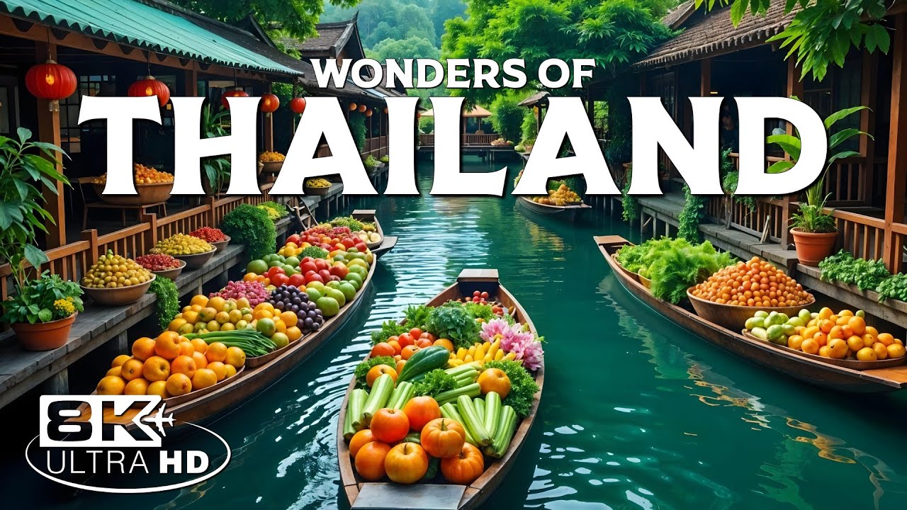 Wonders of Thailand | Golden Temples, Tropical Shores & Vibrant Traditions | 8K UHD Travel Video