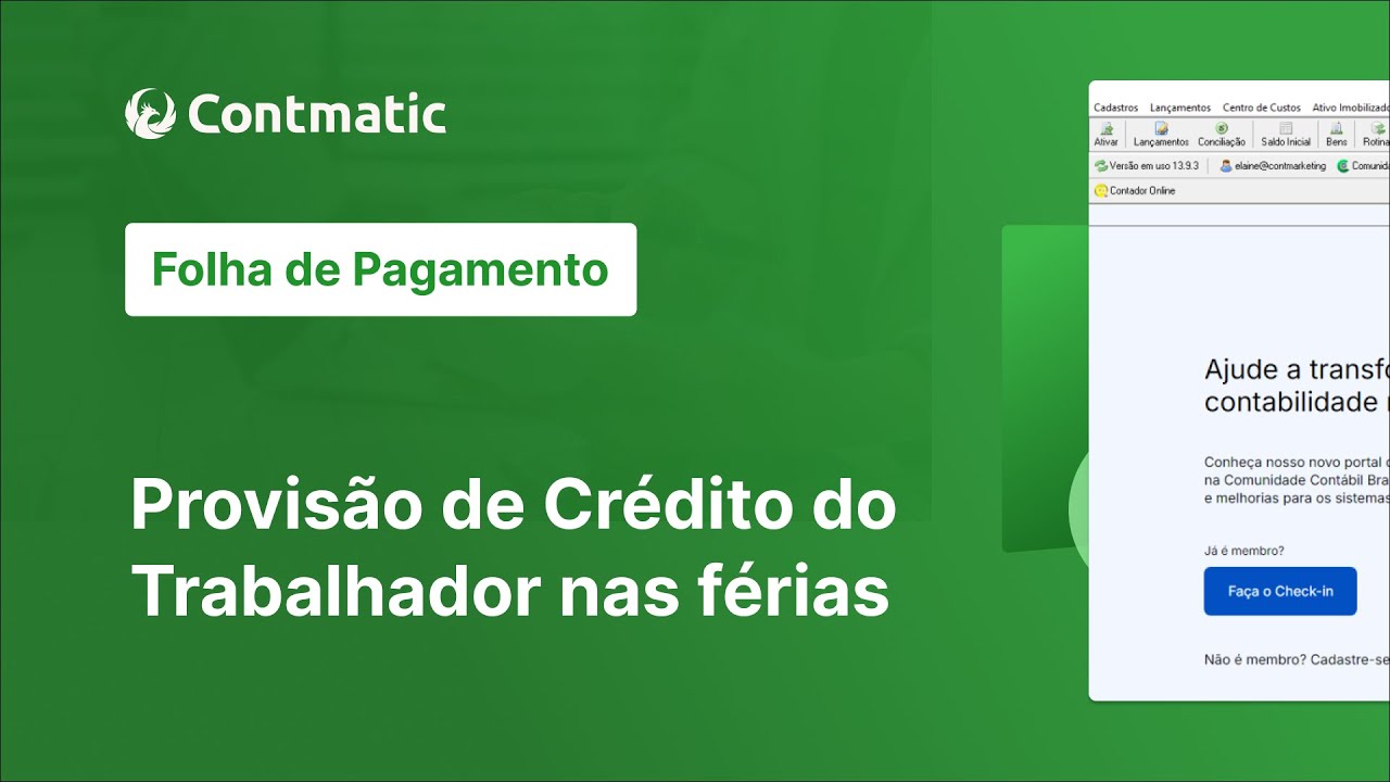 Provisão de Crédito do Trabalhador (eConsignado) nas férias