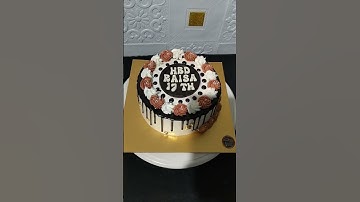 Thumbnail of Kueh Tart Coklat Ganache #Kueh ulang tahun##Kueh anak perempuan##Kueh tart custom##Cake seventeen#