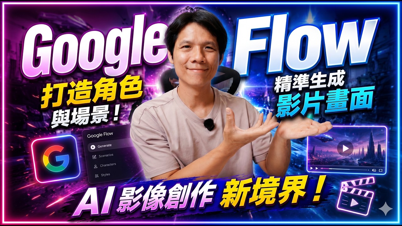 用 Google Flow 打造角色與場景!精準生成影片畫面