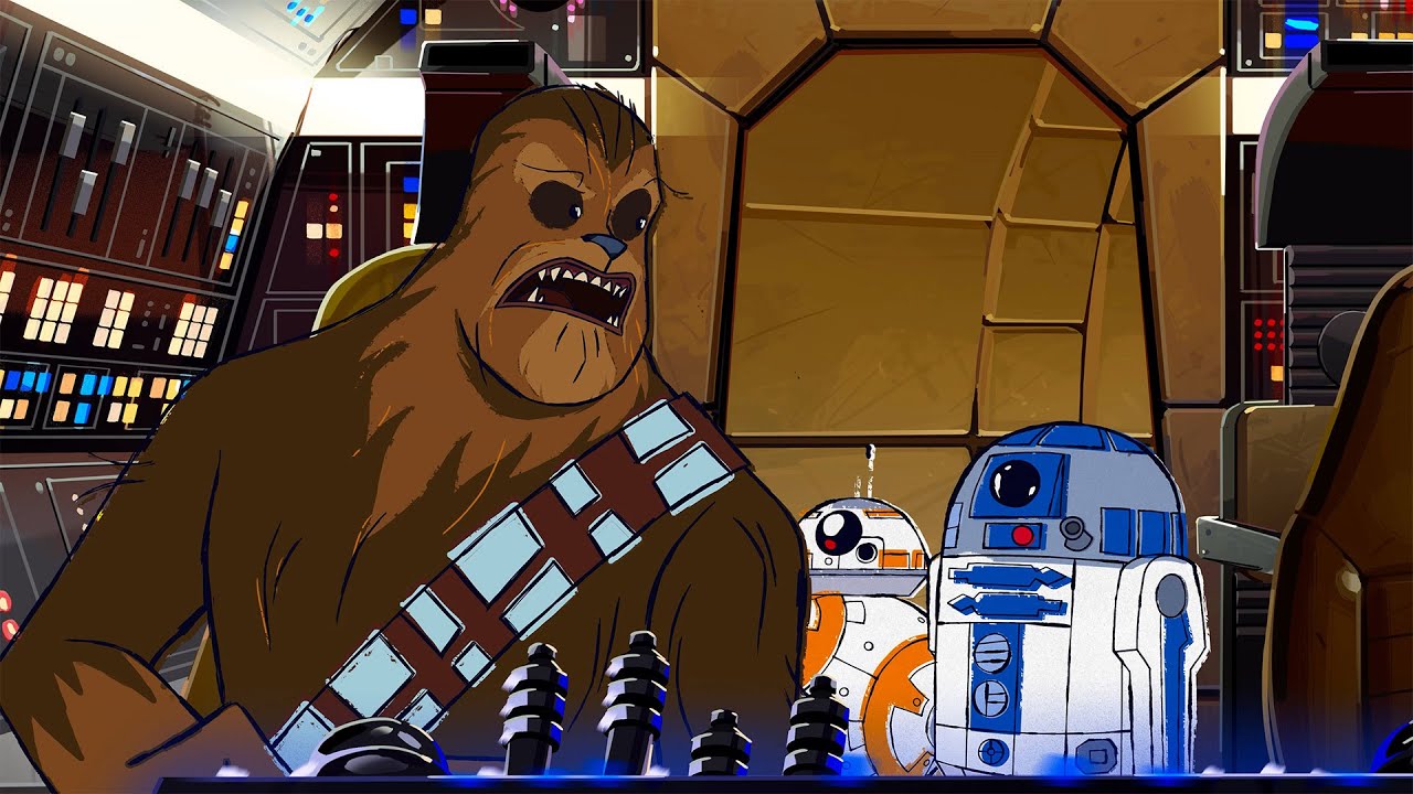 Droid Diaries: Helping Chewbacca Save The Millennium Falcon! | GoNoodle ⁨@StarWarsKids⁩