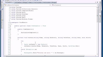 Crud Básico em Windows Forms, com C# e SQL Server - Parte 7