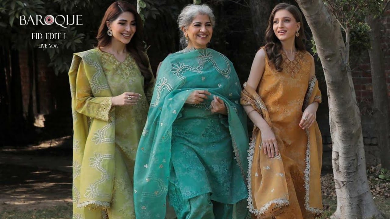 Baroque Eid Edit 2023 | Baroque new summer unstitched embroidered lawn collection 2023
