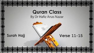 Tarjamah & Tafseer Surah Hajj (Verse 11-15) by Dr. Hafiz Anas Nazar