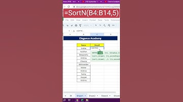 Excel Shortcut Trick- Data Sort😛 #excel #msexcel #eleganceacademy #ytshorts #shorts #sort #sorts