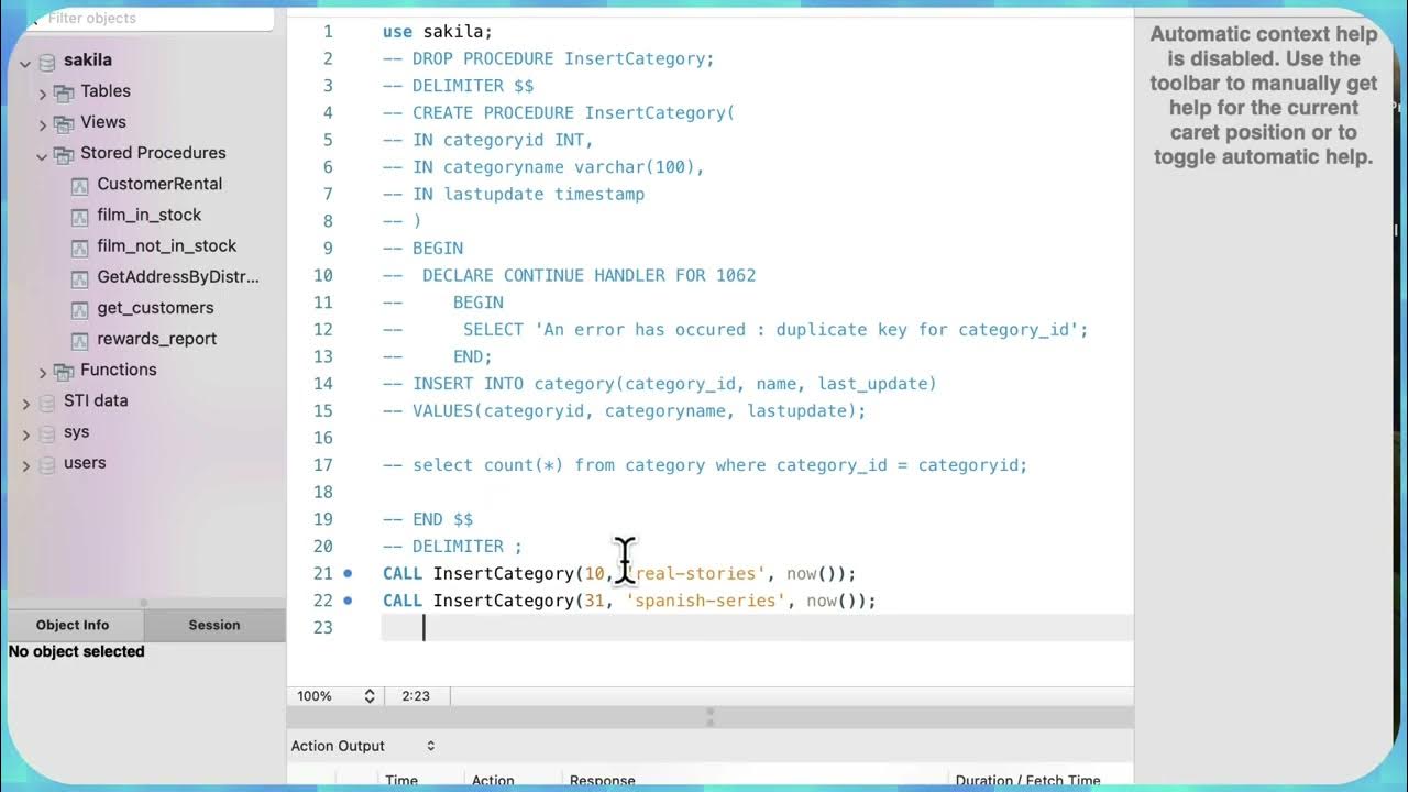 Week 28 - Lesson 1 : MySQL Error Handling in Stored Procedure - YouTube