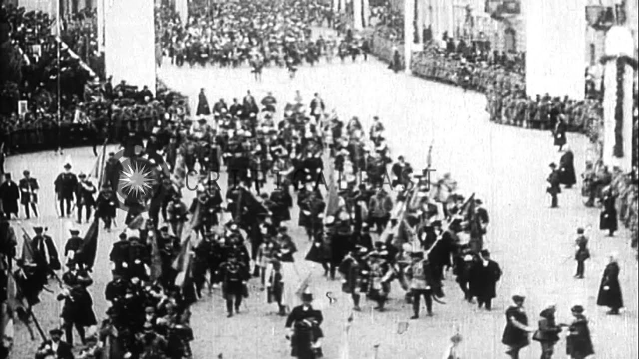 Coronation of Emperor Karl IV (Charles IV) of Austria-Hungary HD Stock Footage