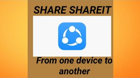 How to share shareit app from one device to another via bluetooth