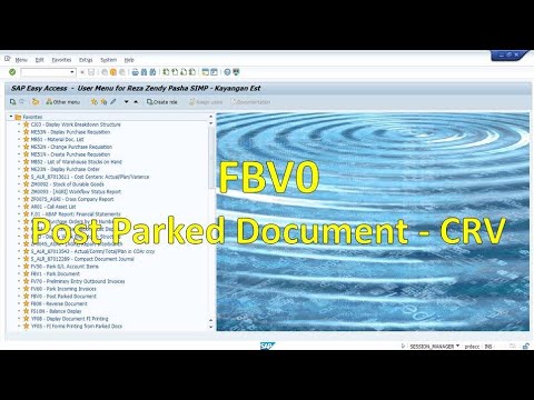 SAP FBV0 Post Park GL Acct CRV - YouTube