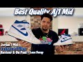 Industrial blue jordan 1 mid  review  on feet  lace swap