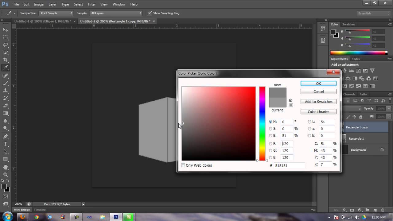 3d Rectangle Tutorial Photoshop Cs6 Youtube