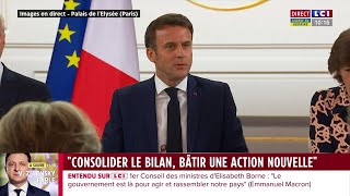 Conseil des ministres : Macron rappelle avoir nommé 