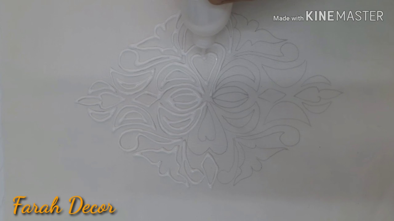 تقنية الصباغة المنفوخة ( la pate relief )  بطريقة سهلة واول مرة في اليوتيوب عند Farah Decor