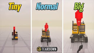 TINY Crane vs NORMAL Crane vs BIG Crane | Teardown