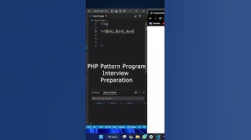 PHP Pattern Program || #PHP_interview #preparation #shorts #2023 #php