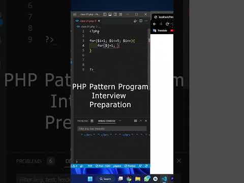 PHP Pattern Program || #PHP_interview #preparation #shorts #2023 #php