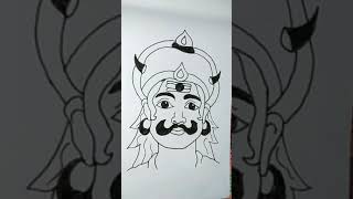Ravan Face Drawing Dussehra Drawing