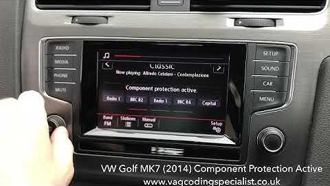 VW Golf MK7 (2014) Component protection removal